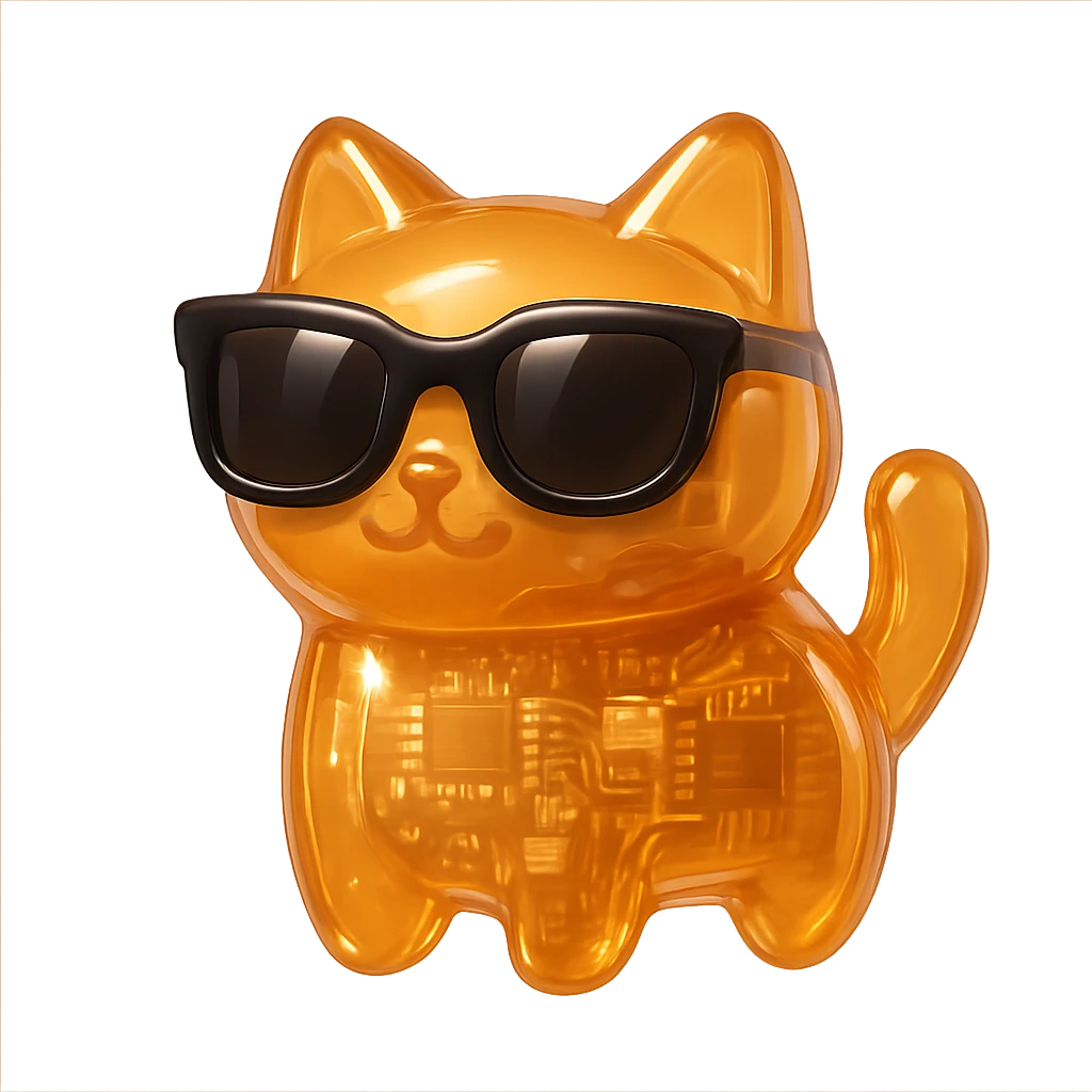 Cat wearing sunglasses emoji