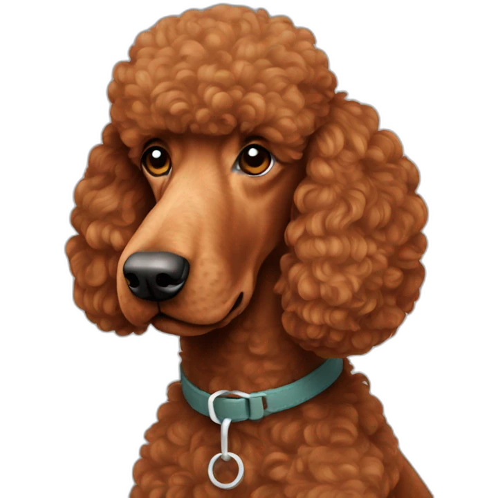 red standard poodle emoji
