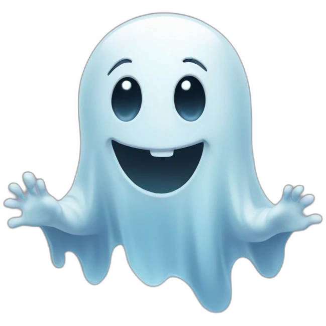 silly ghost emoji