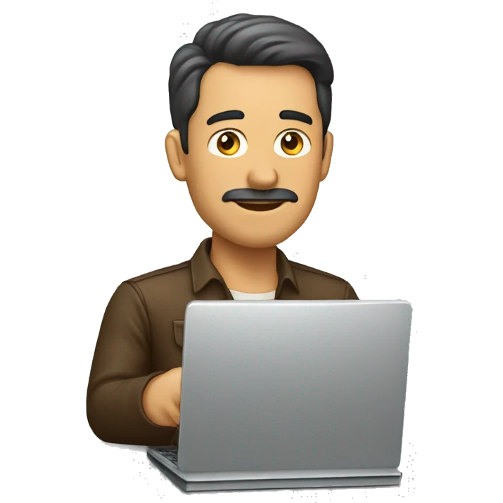 hombre en una pc emoji