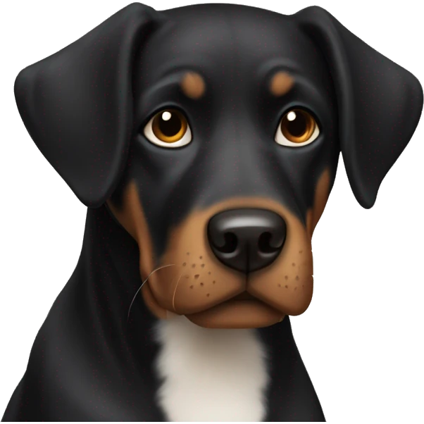 black dog tan markings emoji