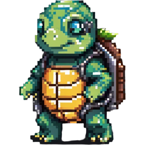 Turtle with a jetpack emoji