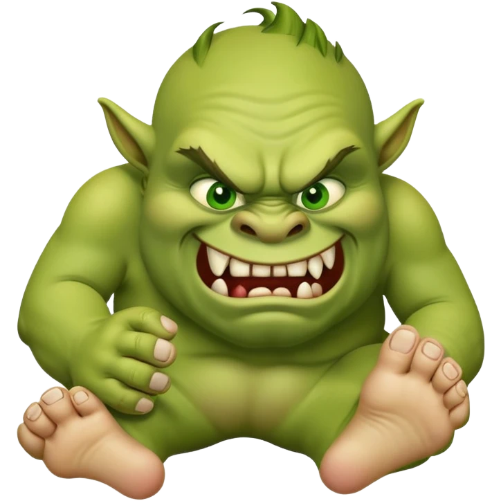 Ogre stubbing his toe emoji