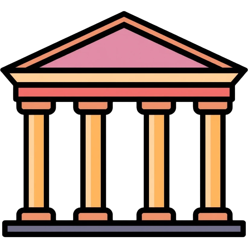 bank building with columns emoji