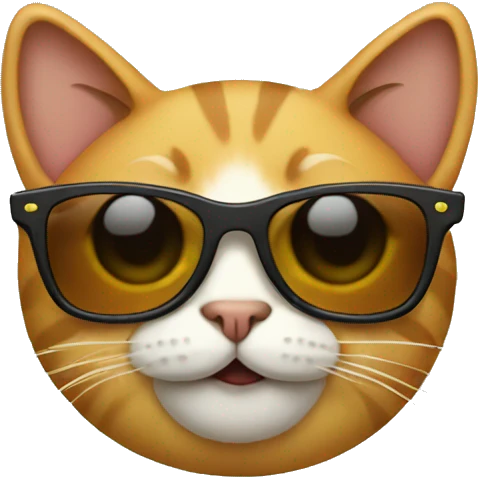 Cat with sunglasses emoji