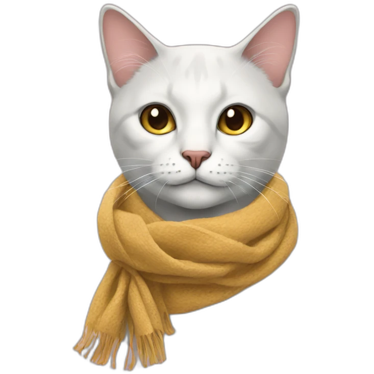 Fashion Cat in fashion scarf emoji