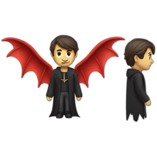 man with devil wing emoji