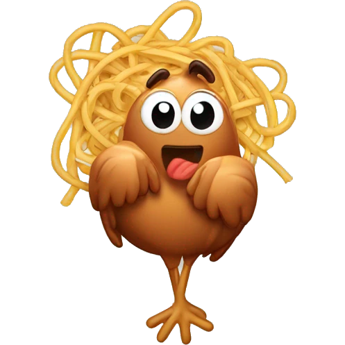 barbecue chicken with spaghetti  emoji
