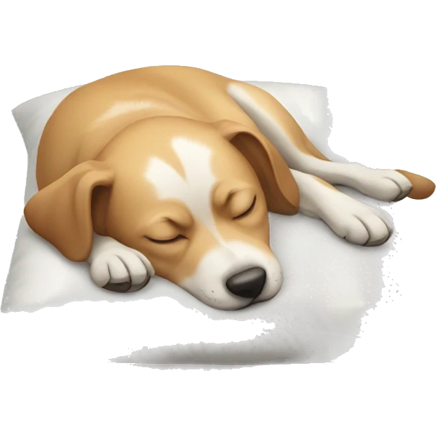dog sleeping on pillow emoji