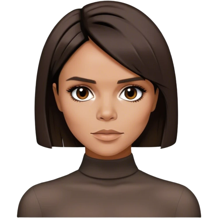 Victoria Beckham circa 1997 with short, dark brown, bob haircut emoji