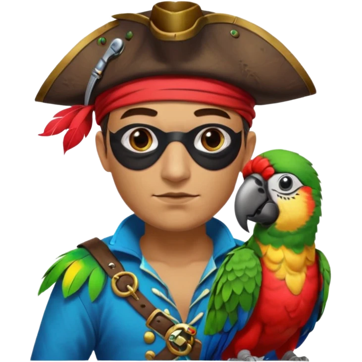 pirate and parrot emoji