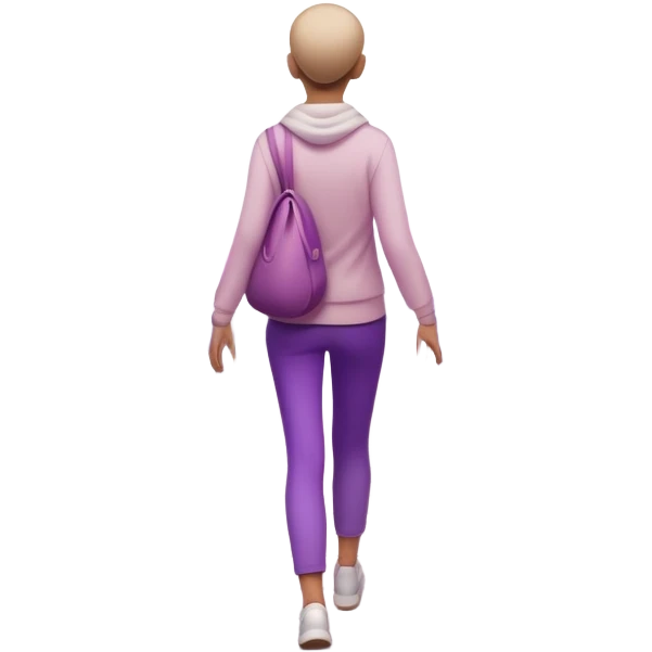 A small figure walks back across a foggy bridge, holding soft pink and purple orbs in each hand—symbolizing compassion and forgiveness. A gentle heart aura trails behind them, showing healing in motion. emoji