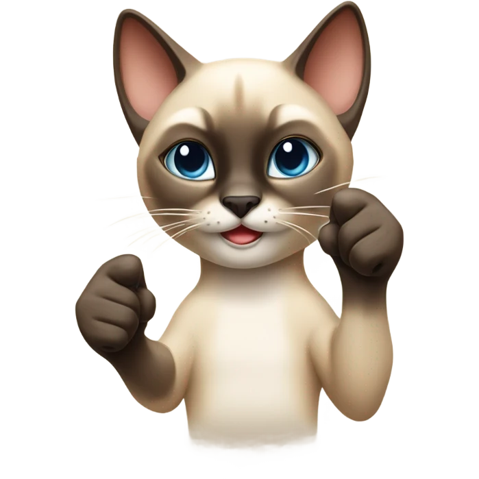 Siamese cat thumbs up emoji