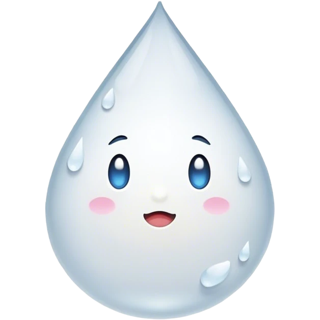 white rain drop emoji