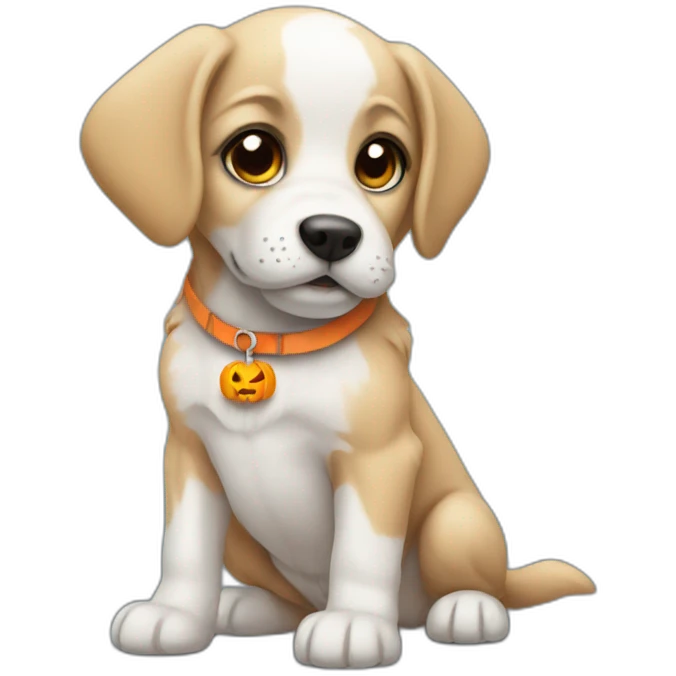 halloween puppy emoji