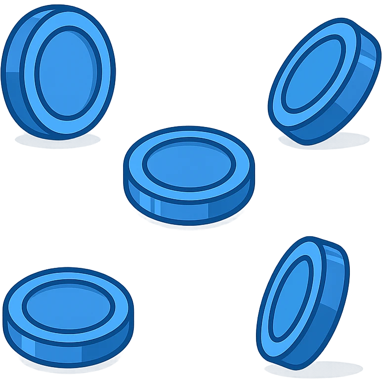 blue coins  emoji