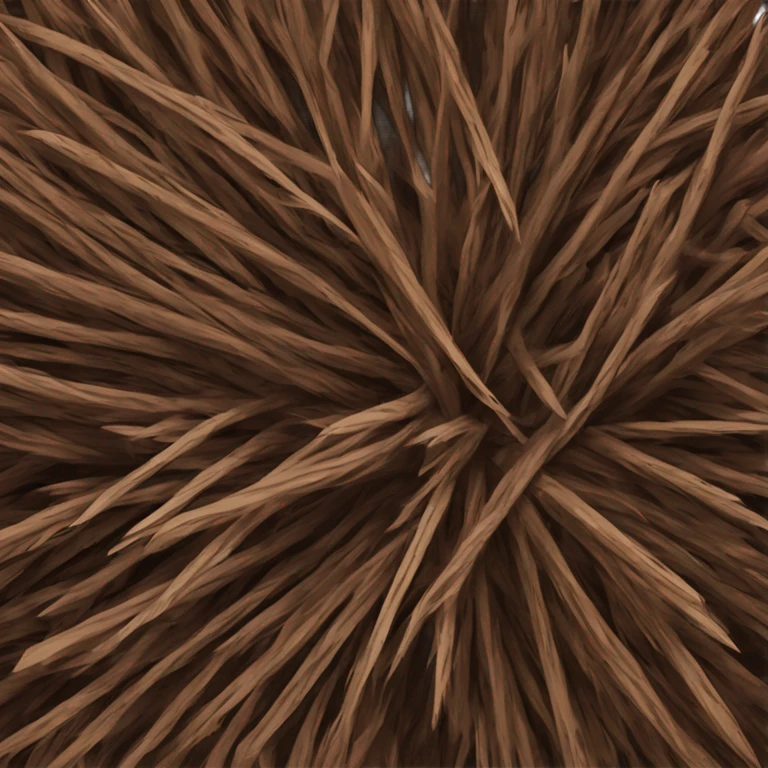 Bale of dark brown pine needles emoji