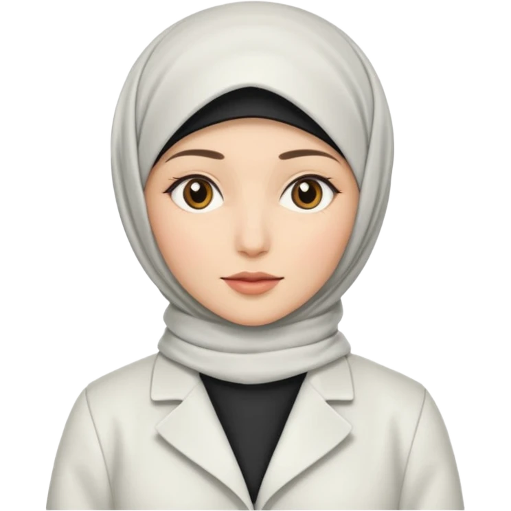 Hijab white coat emoji