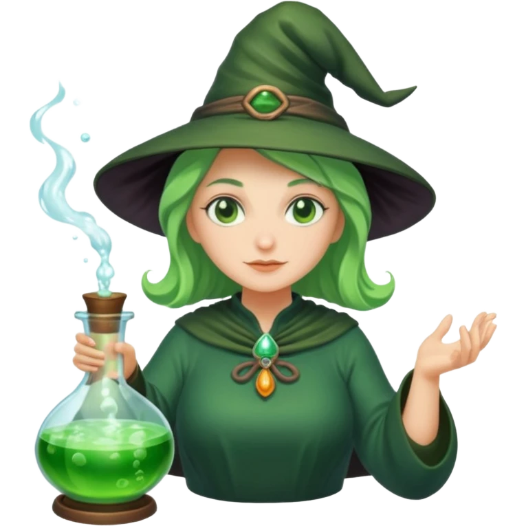 green witch cooking potion emoji