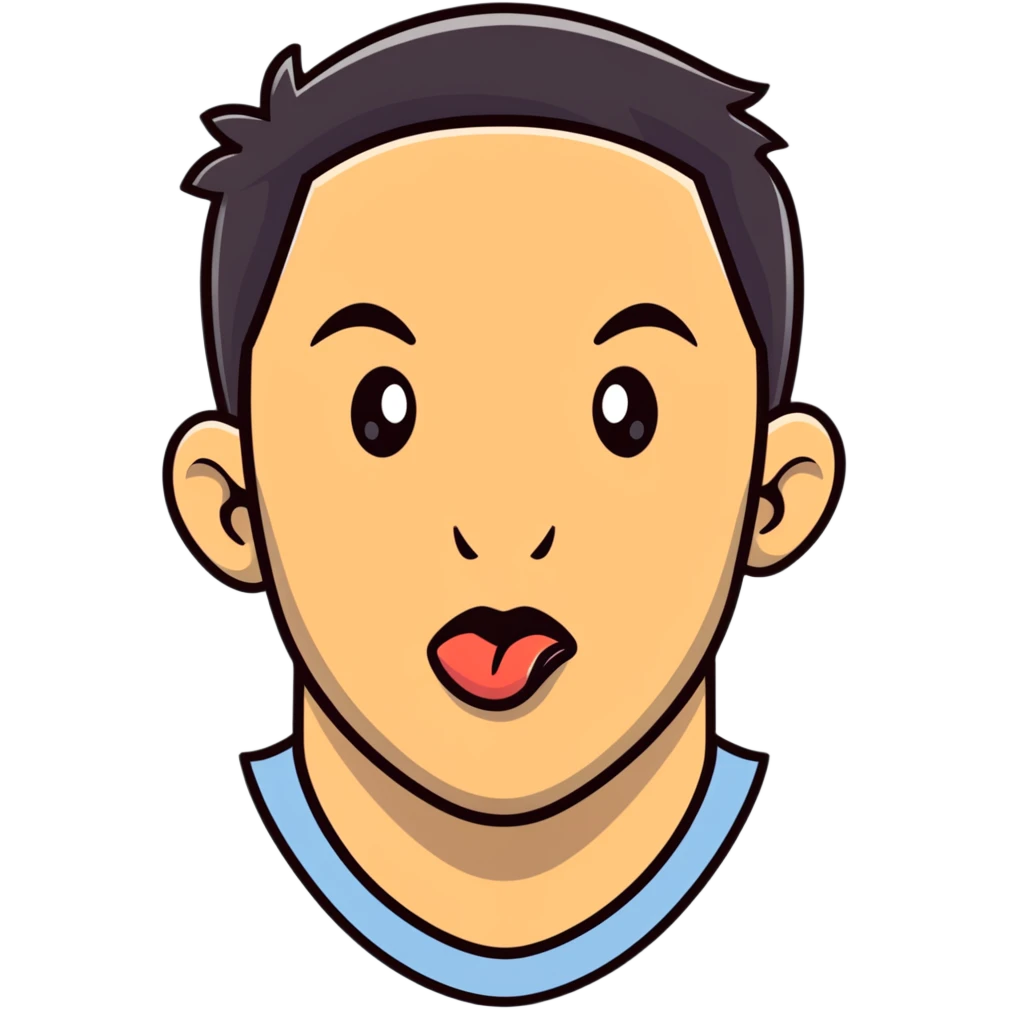 man with tongue out looking sideways emoji