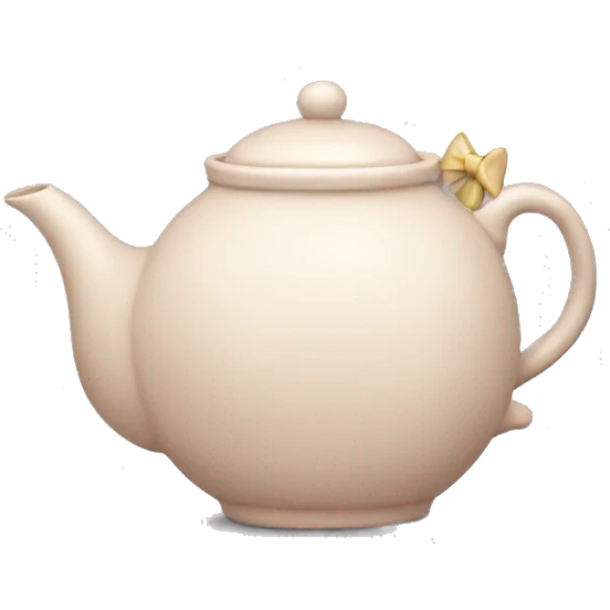 Make a teapot with a bow emoji