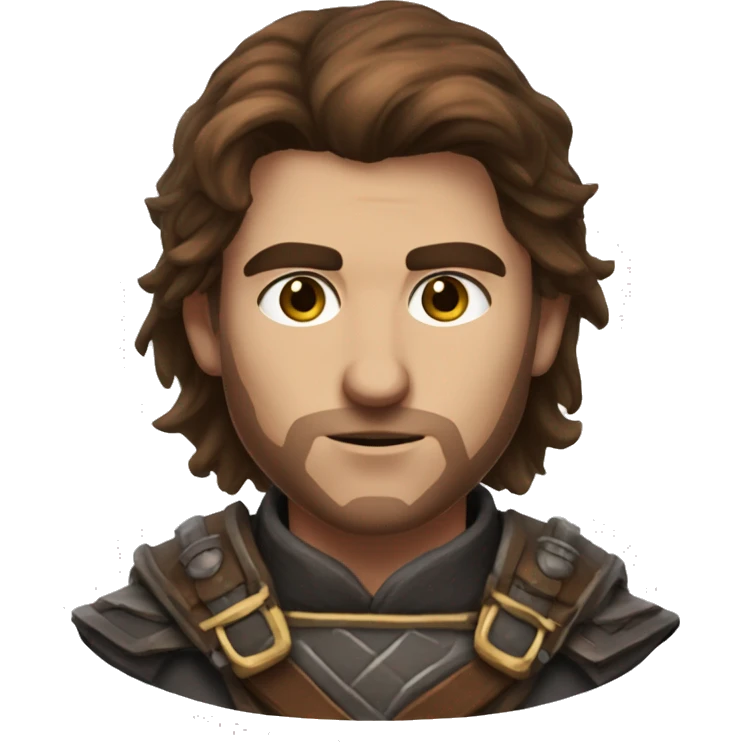 Baldurs gate 3 male warrior brown hair sw emoji