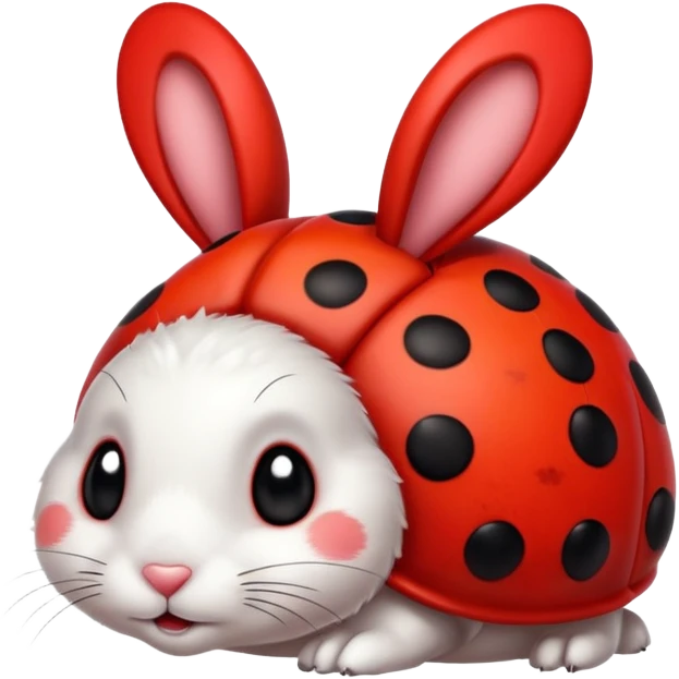 The mix of a bunny and a ladybug emoji