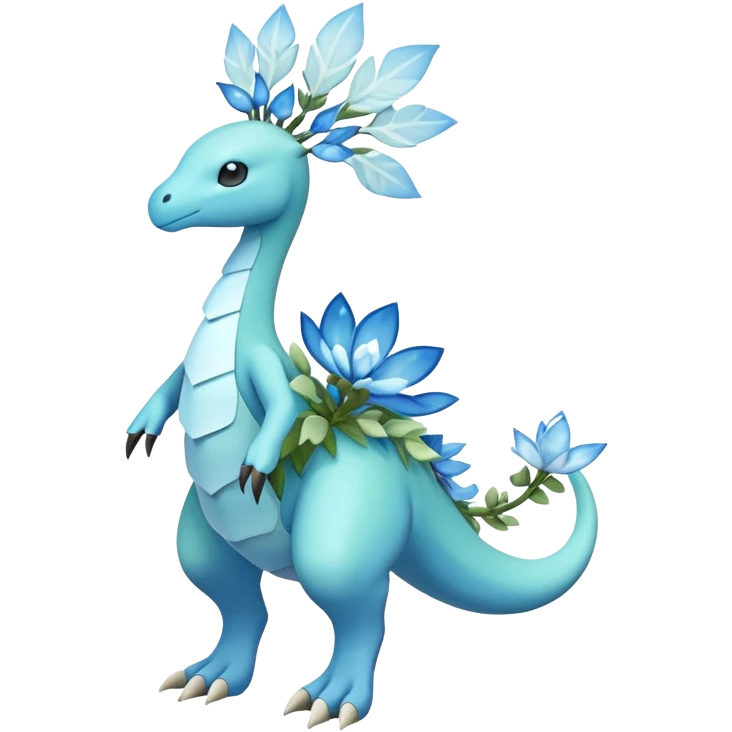 Meganium-Amaura-fakemon (full body) emoji