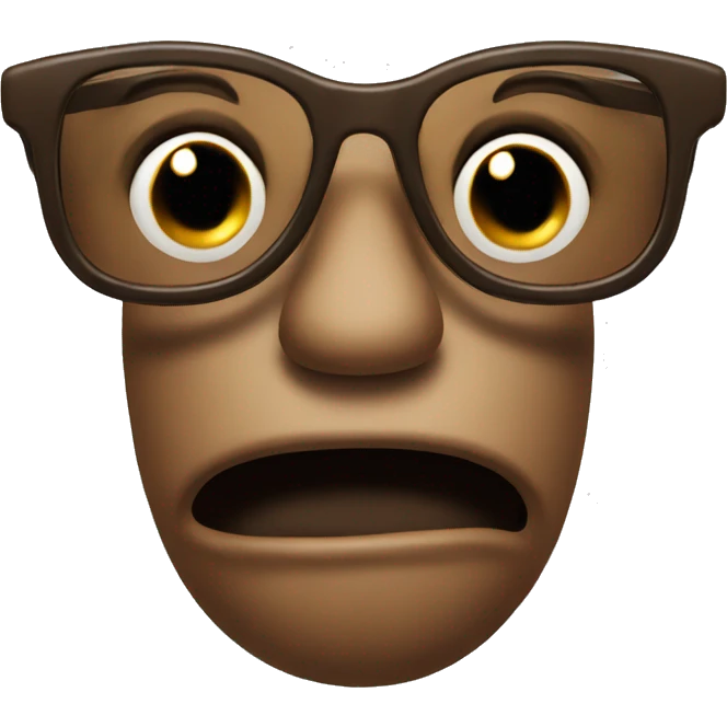 Poop with glasses emoji