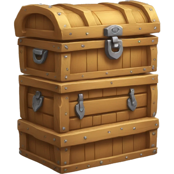 a sturdy and well-crafted chest with teeth emoji
