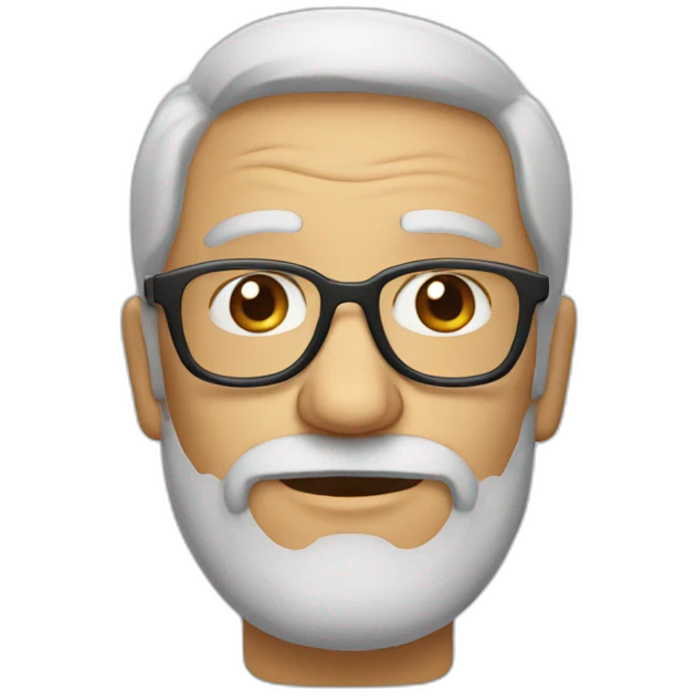 old man with glasses and a beard emoji
