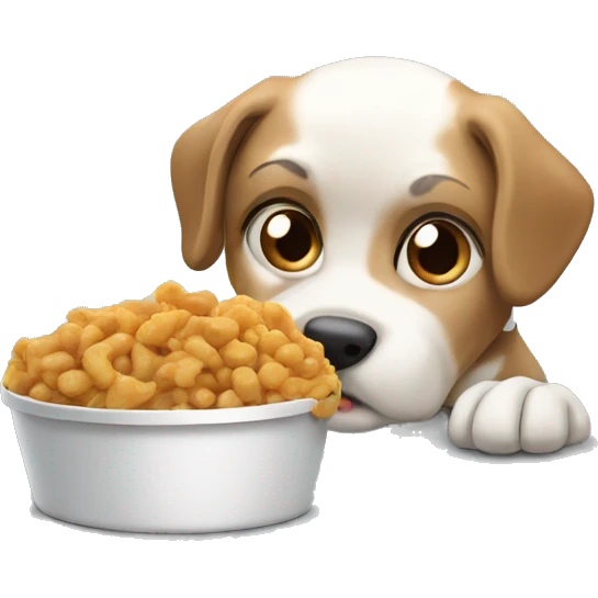 Dog eating food  emoji