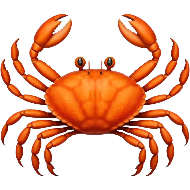 A crab with a total of eight legs emoji