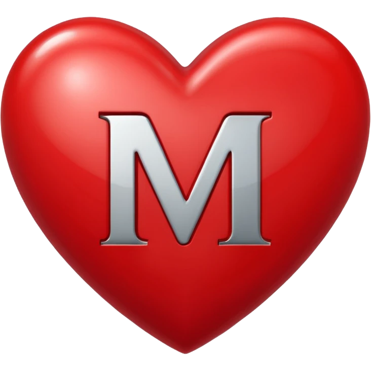 Crear a Heart with an M in the middle emoji
