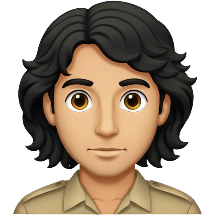 Guy with black wavy hair iraq  emoji