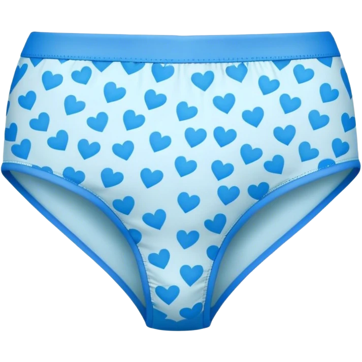 Blue heart patterned briefs  emoji