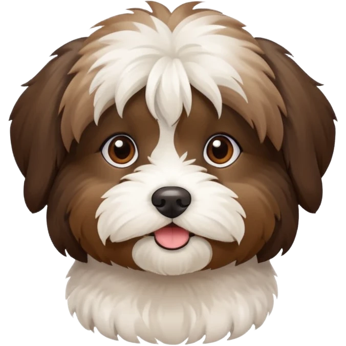 Havanese dog with brown and white fur emoji