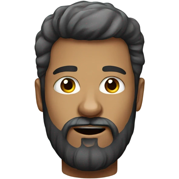 realistic portrait of bearded male emoji