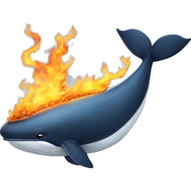 whale with fire powers emoji