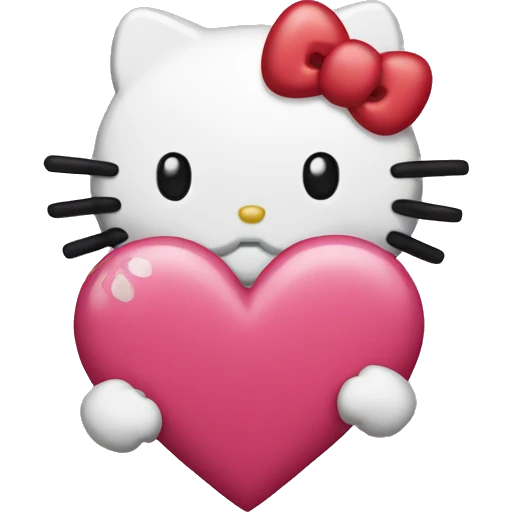 hello kitty heart emoji