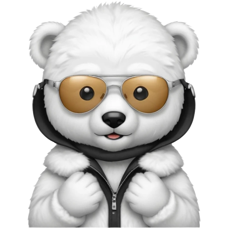 baby Polar bear with aviators emoji