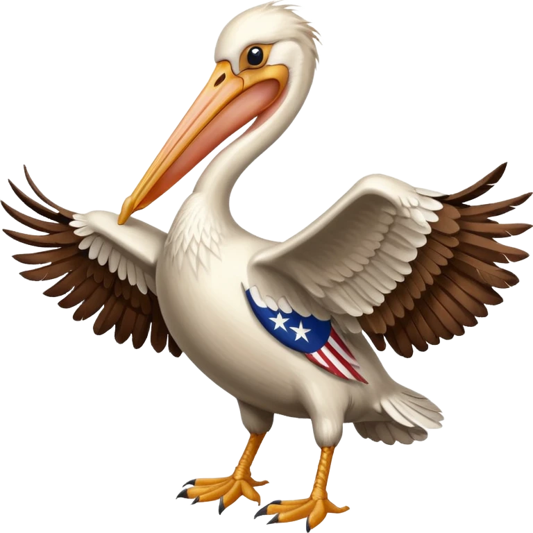 Make a pelican like the one on the Louisiana flag emoji