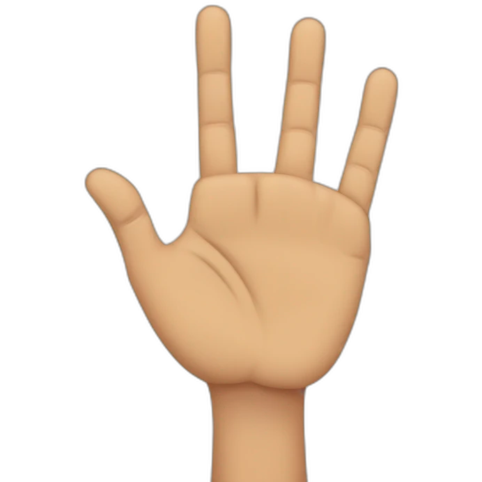 six finger hand emoji