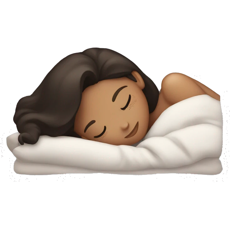 Brunette girl sleeping emoji