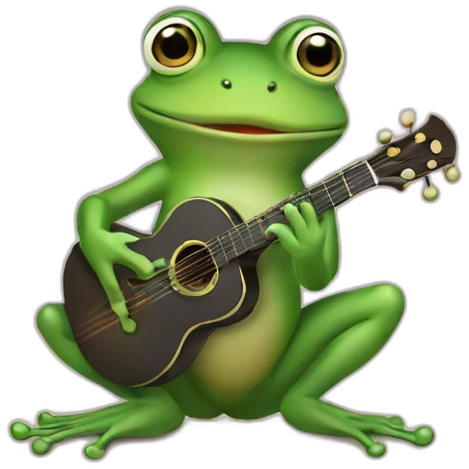 frog playing music emoji