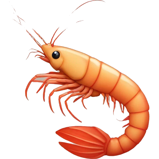 Shrimp saying hello emoji