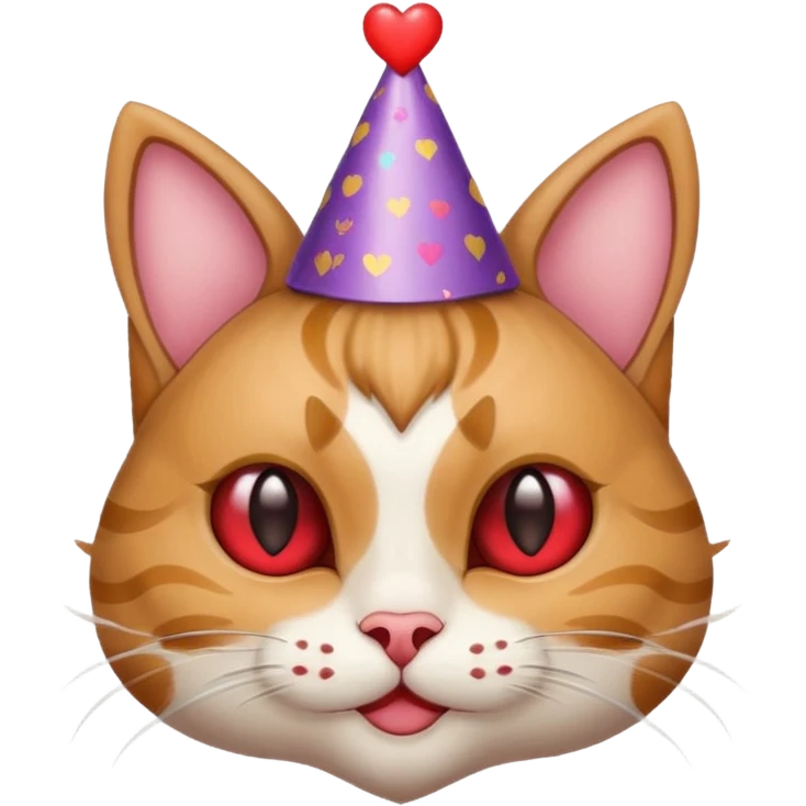 Give me a random emoji  to make the popular emoji cats   it has to have horns like the hearts have to be the ears, but give me a accessory ideas, give me some emoji accessory I dirt that could help emoji
