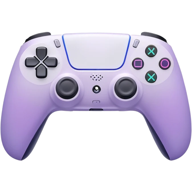 Ps5 pastel purple and white gradients controller  emoji