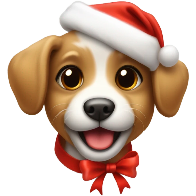 Christmas puppy emoji