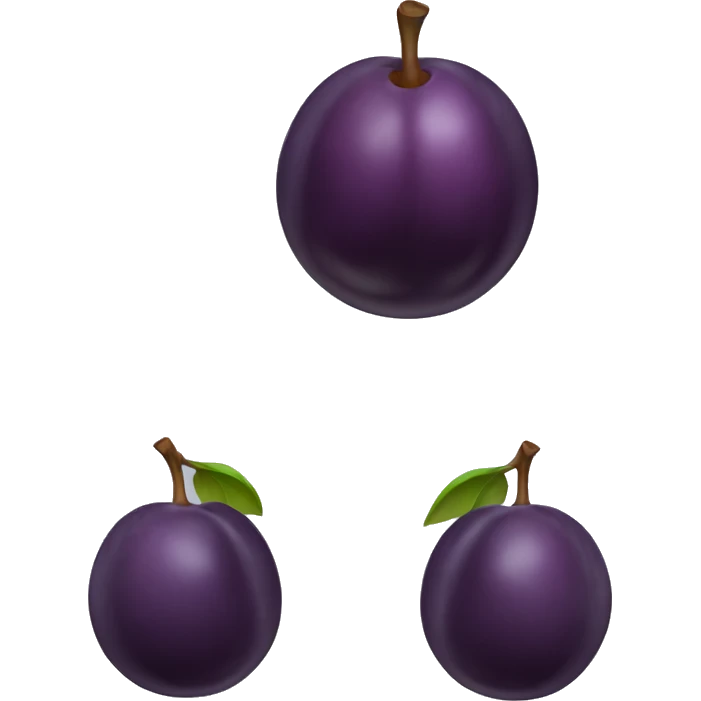 plum without face emoji